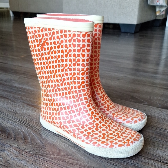 Coach Shoes - Vintage Y2k Coach Rainboot Size 8